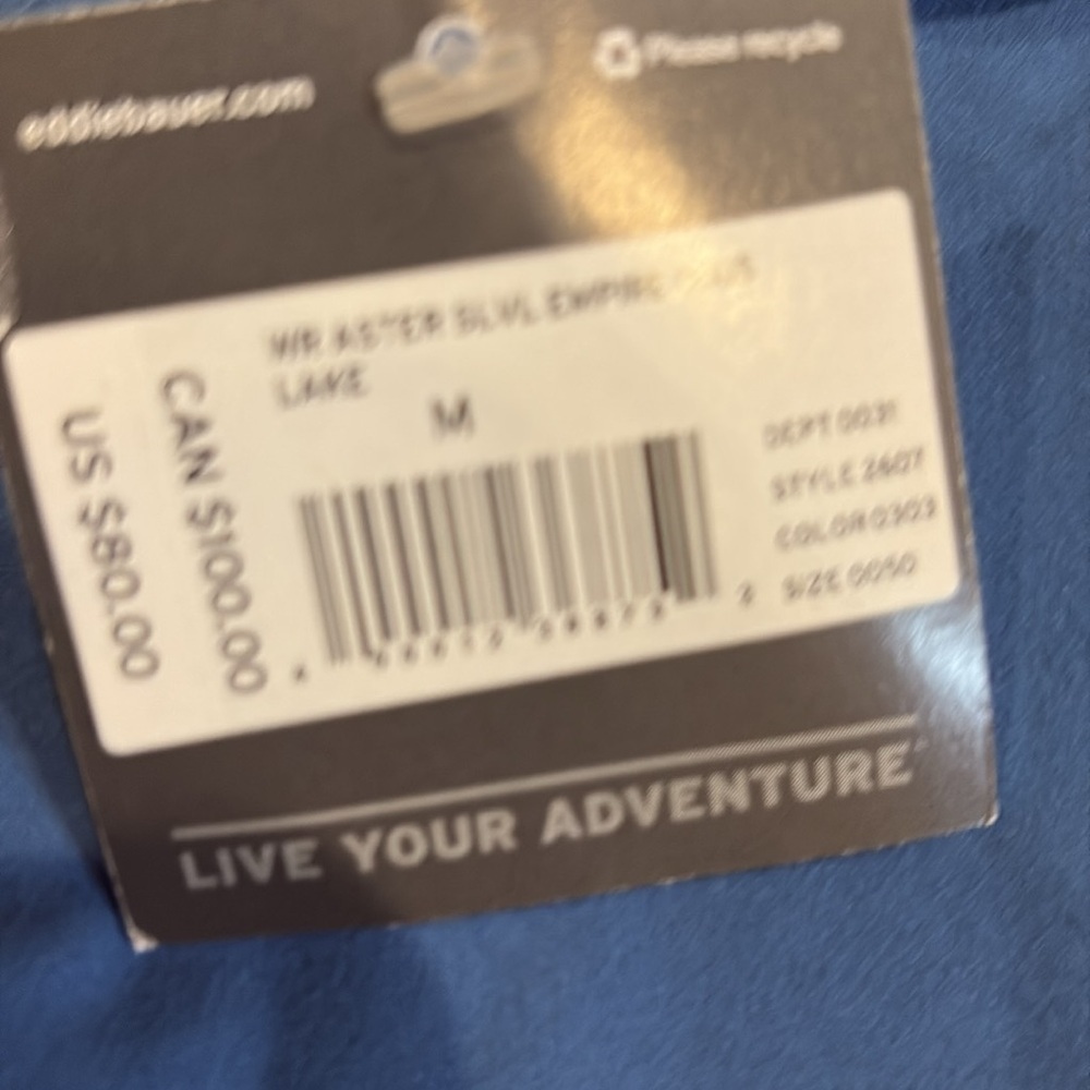 Eddie Bauer Aster empire waist sleeveless dress blue M new NWT - Picture 5 of 6